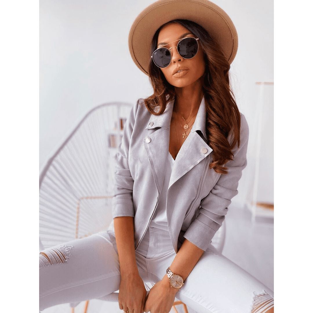 Dames Leren Blazer – Elegante Stijl