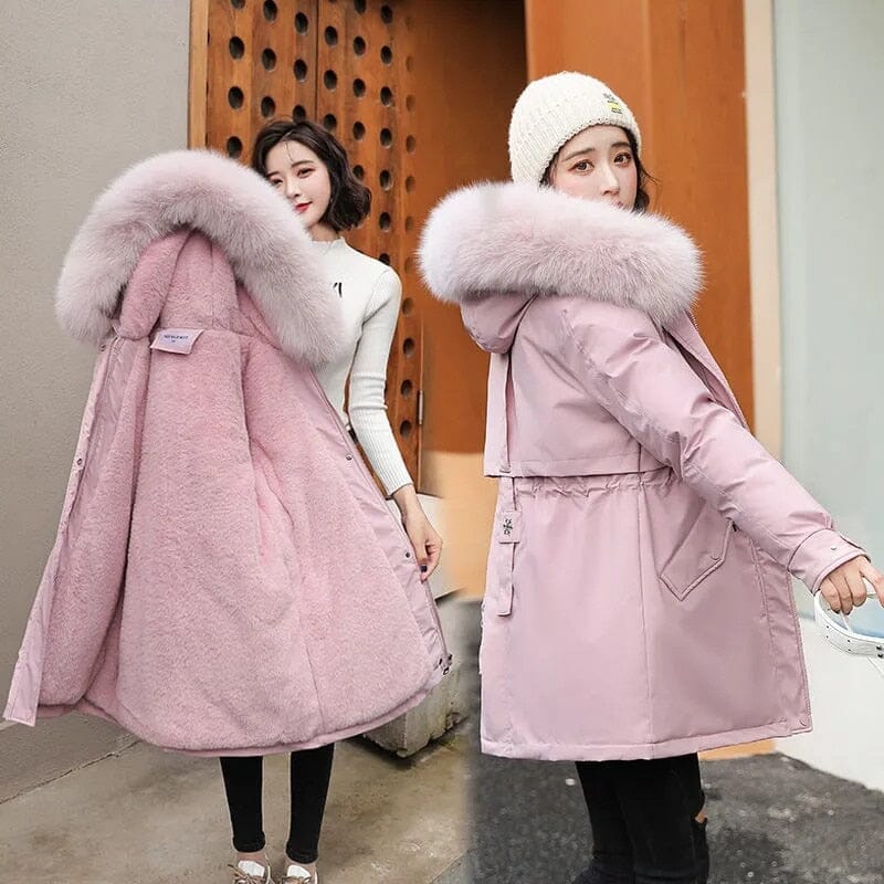 Dames Parka voor Strenge Kou met Wollen Voering