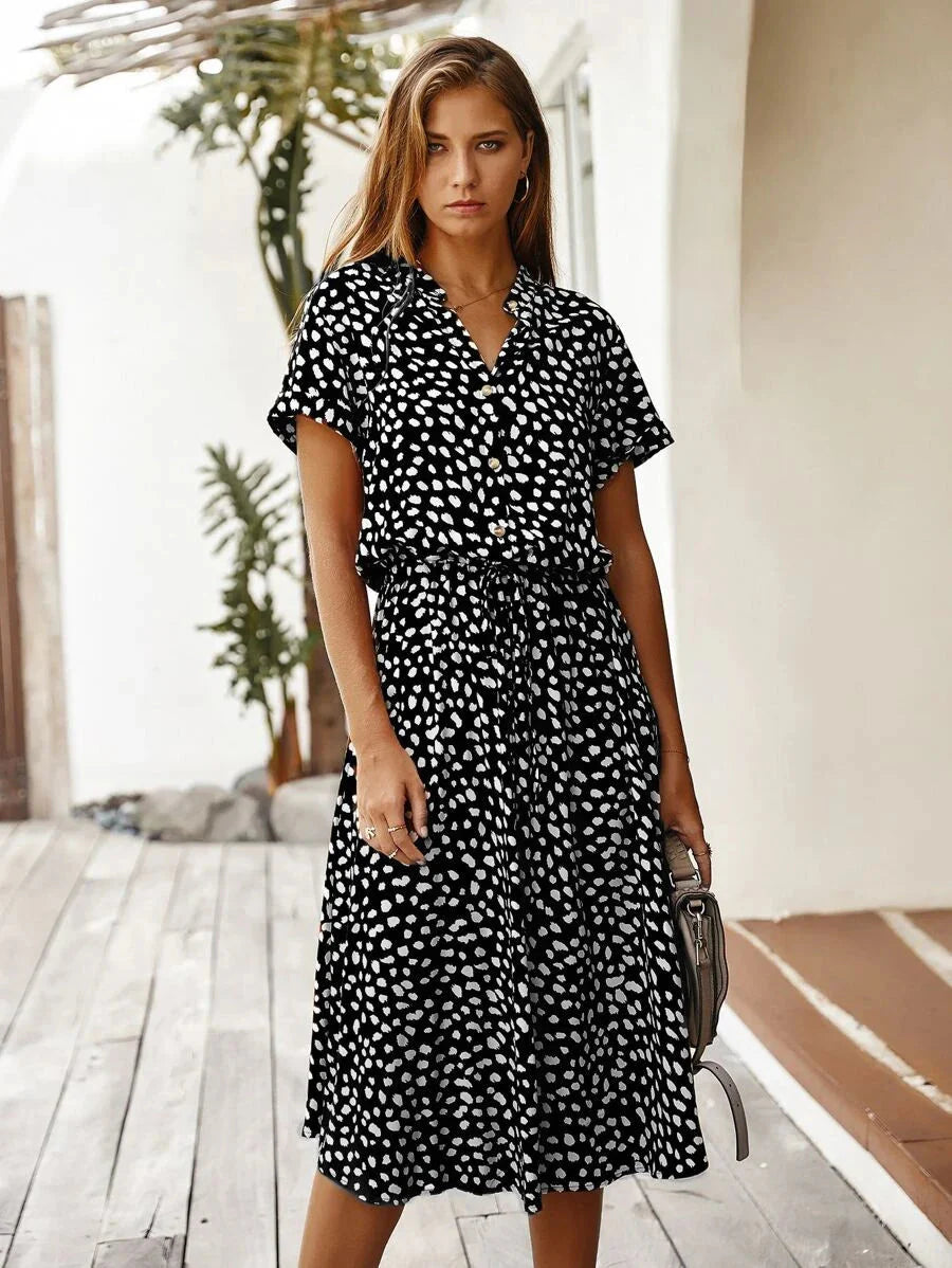Dames Midi Jurk – Multicolor