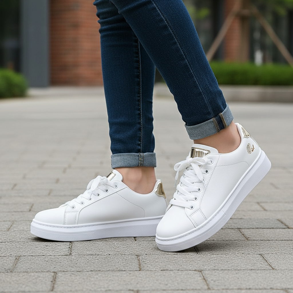 Orthopedische Witte Dames Sneakers