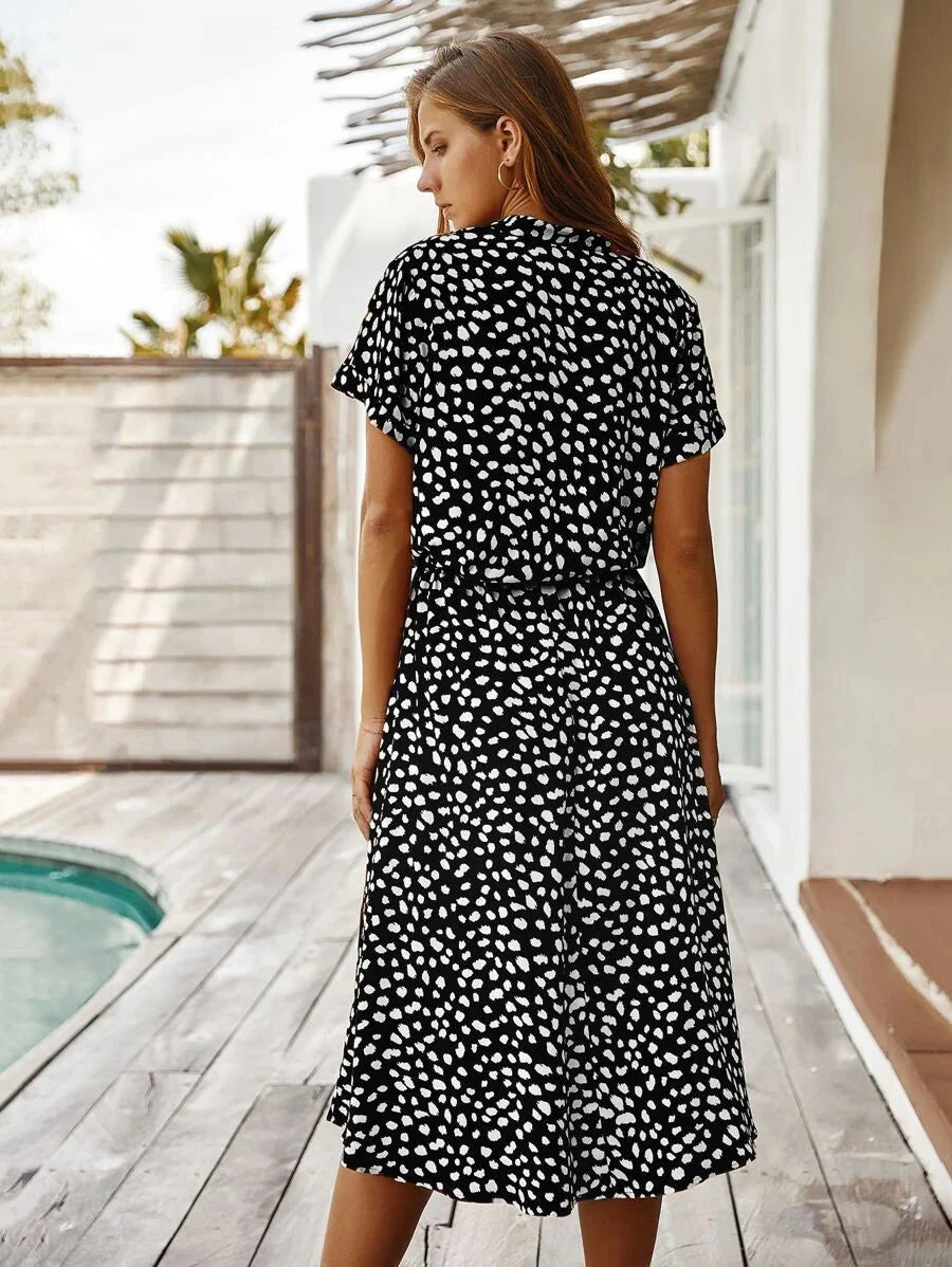 Dames Midi Jurk – Multicolor