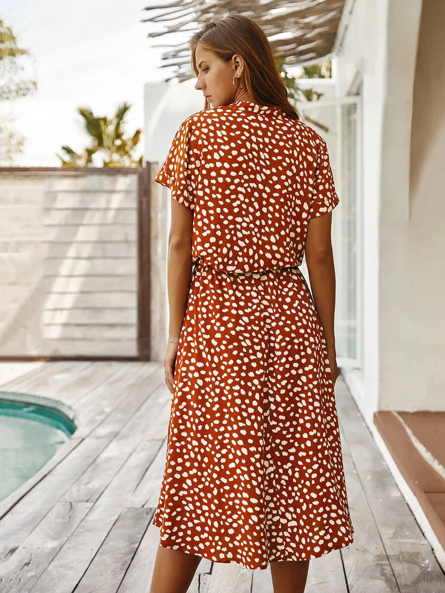 Dames Midi Jurk – Multicolor