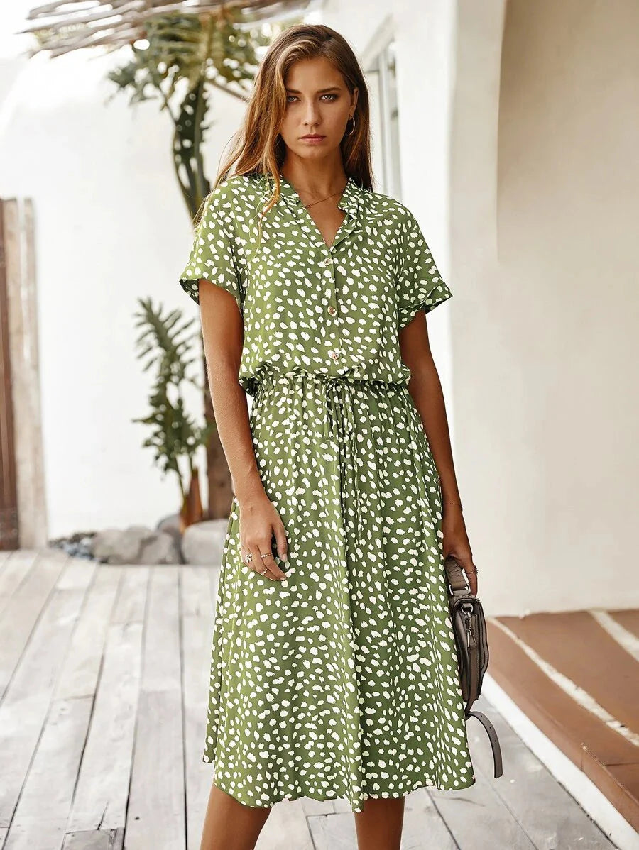 Dames Midi Jurk – Multicolor