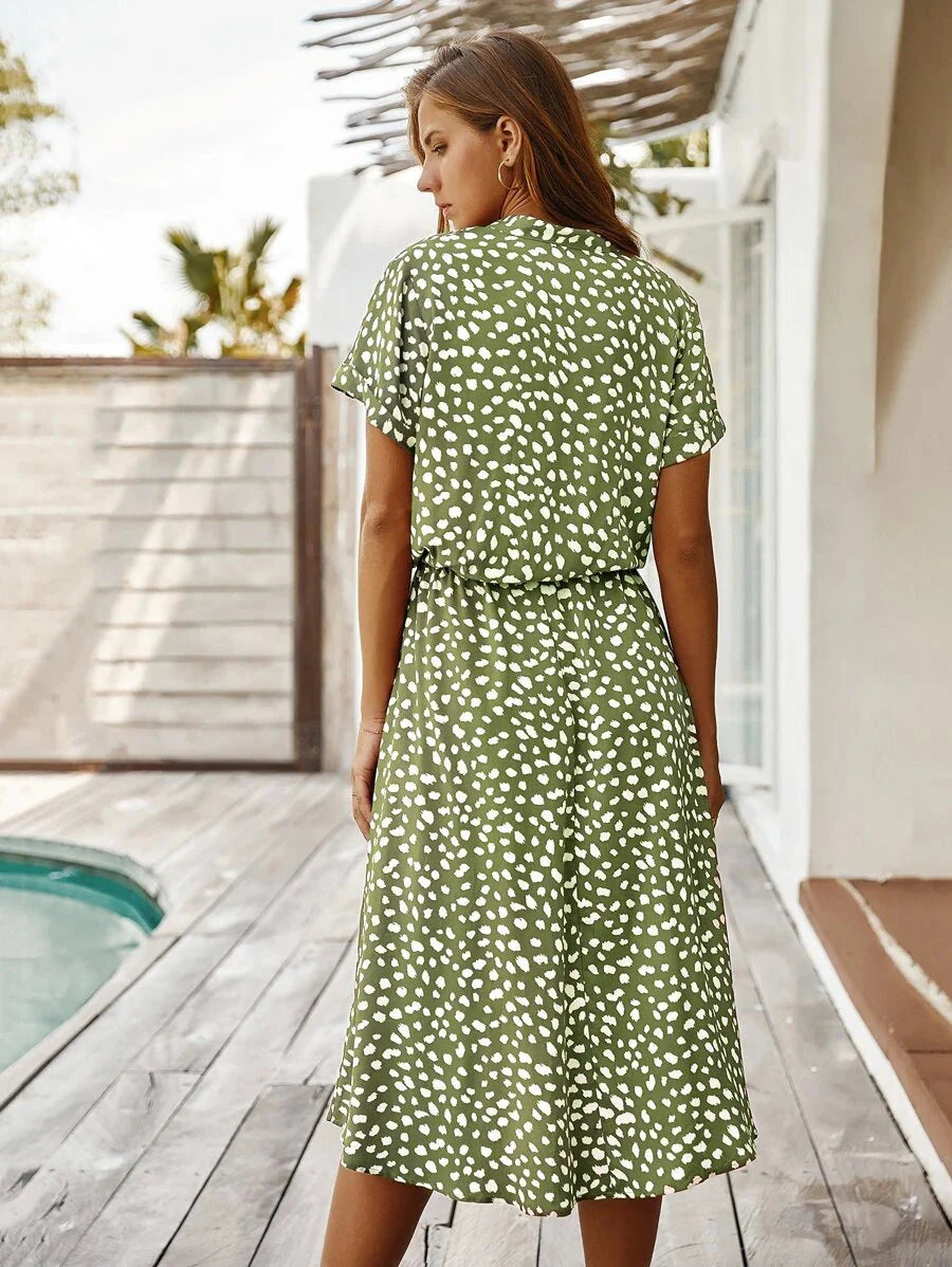Dames Midi Jurk – Multicolor