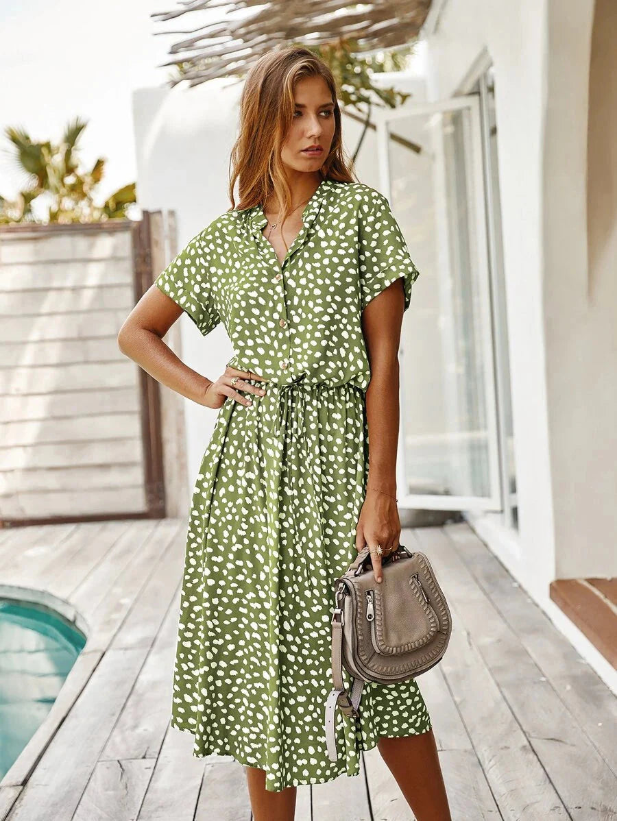 Dames Midi Jurk – Multicolor